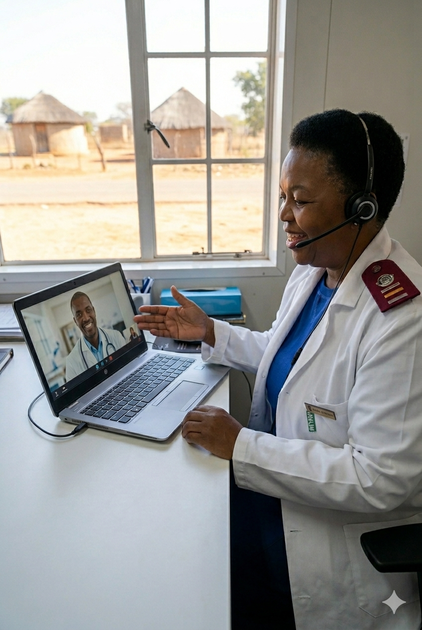 Frontline nurse using a digital triage tool